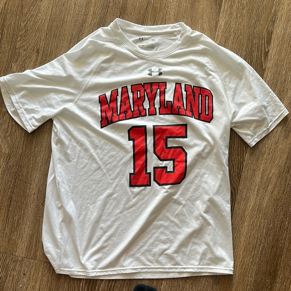 Under Armour White University of Maryland Jersey Shirt (Men’s Large)